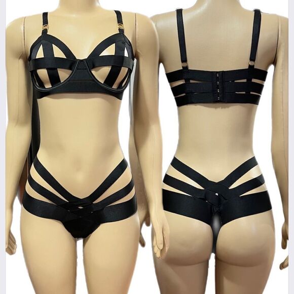 Victoria’s Secret Luxe Seriously sexy Set Balconette bra & Cheeky thong black - Picture 3 of 3